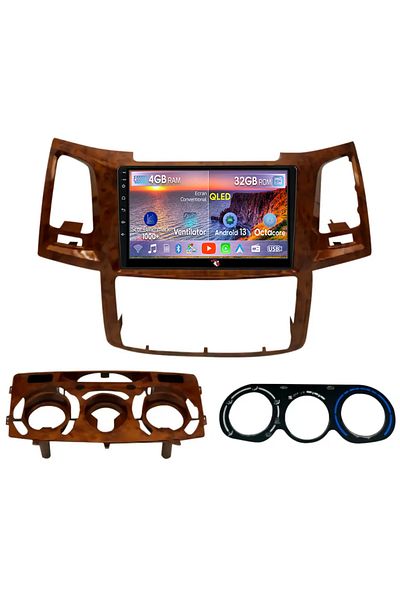 navi-it Navigatie dedicata Toyota Fortuner Hilux 2004-2014, 4GB RAM 32GB ROM, Android 13, Display 9 " , Inte