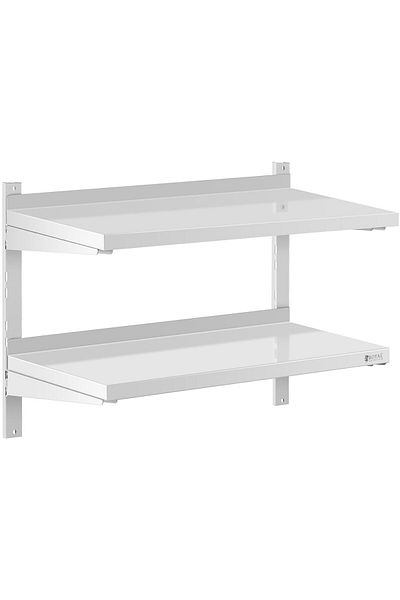 Royal Catering Raft dublu reglabil pentru catering, suspendat pe perete, din OȚEL, 80 x 40 cm