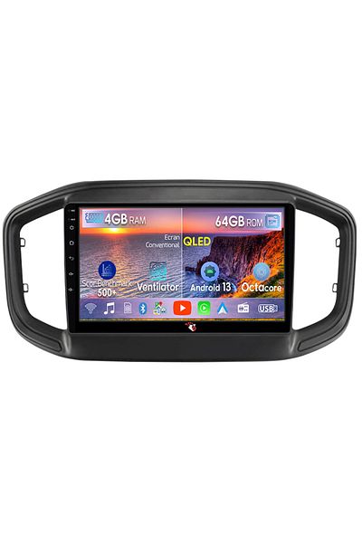 navi-it Navigatie dedicata Fiat Strada 2021, 4GB RAM 64GB ROM, Octacore, Android 13, Display QLED 9", DSP, C