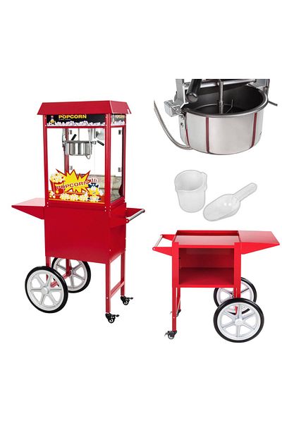 Royal Catering Mobilna maszyna do popcornu z wózkiem na kółkach