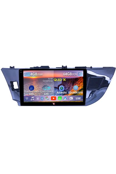 navi-it Navigatie dedicata Toyota Corolla 2013-2018, 4GB RAM 64GB ROM, Octacore, Android 14, Display QLED 1K