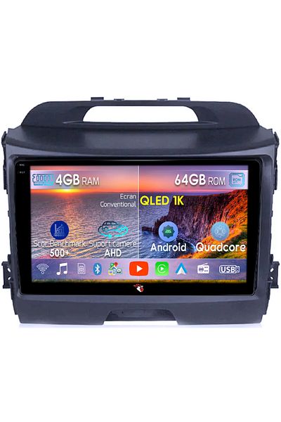navi-it Navigatie dedicata Kia Sportage 2010-2015, 4GB RAM 64GB ROM, Octacore, Android 14, Display QLED 1K 9