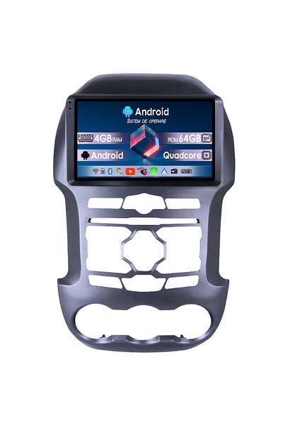 navi-it Navigatie dedicata Ford Ranger 2012-2014, 4GB RAM 64GB ROM, Quadcore, Android 14, Display QLED 1K 9"