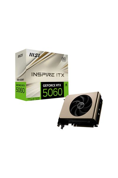 MSI Vga Geforce Rtx 5060 8g Inspire Itx Oc Rtx5060 8Gb Gddr7 128B Dx12 Pcie 5.0