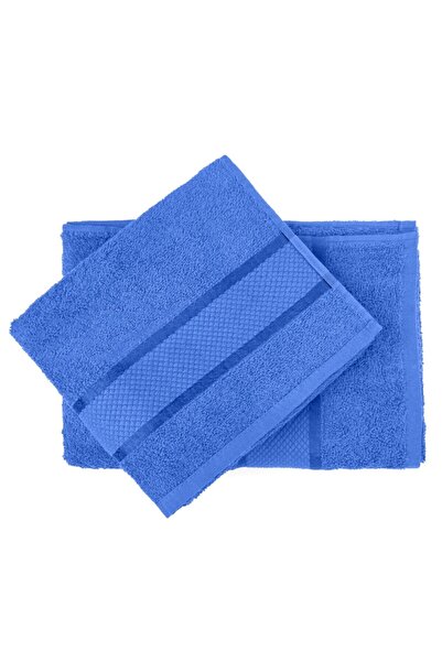 OEM Set 2 prosoape de baie, Bumbac, 400g/m², 50x90cm/70x135cm, Albastru Deschis