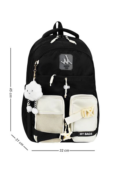 great bags Унисекс раница за средно училище в корейски стил, водоустойчива, с голям размер и множество джобове, ултра луксозна