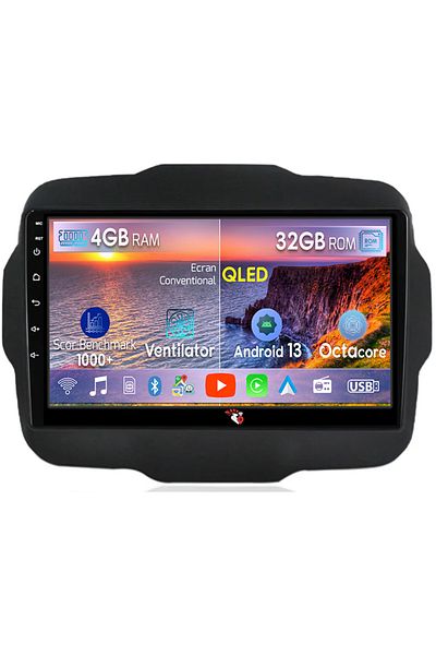 navi-it Navigatie dedicata Jeep Renegade 2014-2018, 4GB RAM 32GB ROM, Android 13, Display 9 " , Internet ,Ap