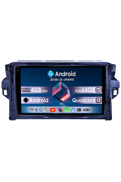navi-it Navigatie dedicata Toyota Fortuner 2015-2020, 4GB RAM 64GB ROM, Octacore, Display 9" QLED 1K, Carpla