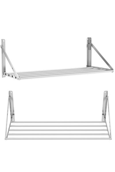 Royal Catering Raft de perete pliabil din oțel inoxidabil până la 40 kg 100 x 45 cm