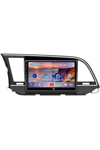 navi-it Dedicated navigation for Hyundai Elantra 2016-2020, 4 GB RAM 32 ROM, Android 13, QLED display, 9", DSP, Ca