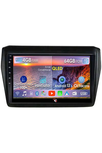 navi-it Navigatie dedicata Suzuki Swift 2017-2020, 4GB RAM 64GB ROM, Octacore, Android 14, Display QLED 1K 9