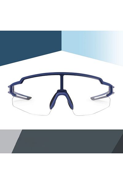 shumee Okulary rowerowe fotochromowe z filtrami UV 400 UVA i UVB niebieskie