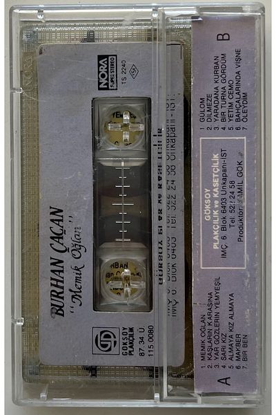 göksoy plak Burhan Çaçan Memik Boy Cassette (Original Period Paper Print Cassette)