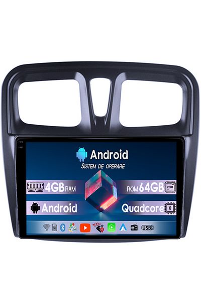 navi-it Navigatie dedicata Dacia Logan 2 2012-2019, 4GB RAM 64GB ROM, Octacore, Android 14, Display QLED 1K