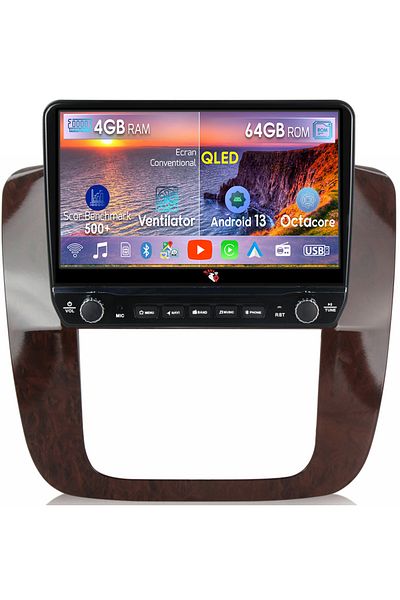 navi-it Dedicated navigation Tahoe 2012 with rotary buttons model 2024, 4 GB RAM 64 ROM, Quadcore, Android 13,