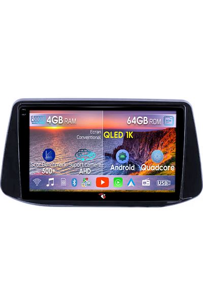 navi-it Navigatie dedicata Hyundai I30 2018, 4GB RAM 64GB ROM, Octacore, Android 14, Display QLED 1K 10", Ca