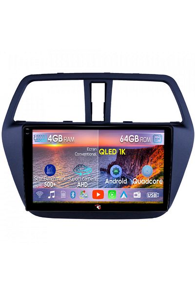 navi-it Navigatie dedicata Suzuki S-cross 2012-2016, 4GB RAM 64GB ROM, Octacore, Android 14, Display QLED 1K