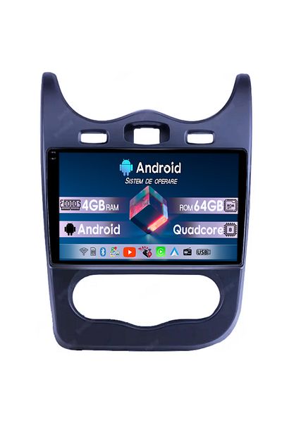 navi-it Navigatie dedicata Renault Sandero 2013-2014, 4GB RAM 64GB ROM, Quad Core, Display 9" QLED 1K, Carpl