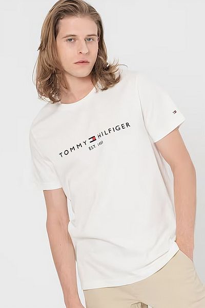 OEM Tricou cu design Tommy,Bumbac Alb