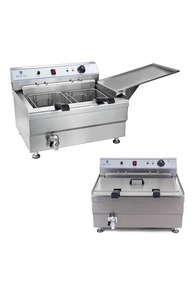 Royal Catering Friteuză pentru gogoși sau pește cu raft DOUĂ COȘURI 24L