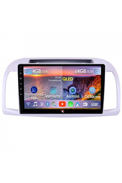 navi-it Navigatie dedicata Nissan Micra 2002-2020, 4GB RAM 64GB ROM, Octacore, Android 14, Display QLED 9",