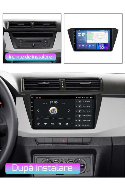 navi-it Navigatie dedicata Skoda Fabia 2015, 4GB RAM 64GB ROM, Quad Core, Display 9" QLED 1K, Carplay, Andro