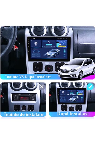navi-it Navigatie dedicata Renault&Dacia, 4GB RAM 32GB ROM, Octacore, Android 14, Display QLED 9", DSP, Carp