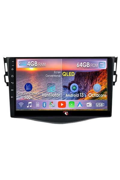 navi-it Dedicated navigation for Toyota RAV4 2005-2013, 4GB RAM 64GB ROM, Octacore, Android 13, 9" QLED display, D
