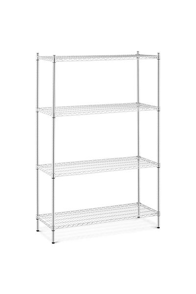 Royal Catering Raft atelier cromat, 4 rafturi ajurate, până la 1 t, 1000 kg, 120x45x180 cm