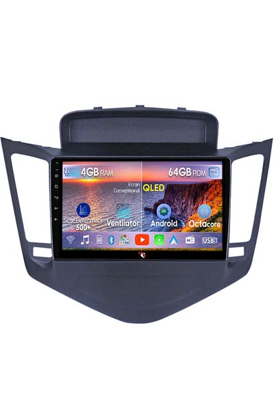 navi-it Dedicated navigation for Chevrolet Cruze 2009-2014, 4GB RAM 64GB ROM, Octacore, Android 13, QLED 9 Display