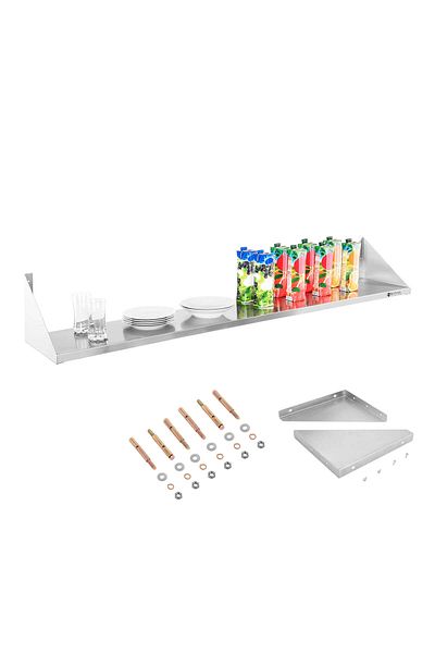 Royal Catering Raft suspendat de perete din oțel inoxidabil, 180 cm