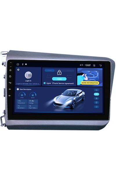 navi-it Navigatie dedicata Honda Civic 2011-2015, 4GB RAM 32GB ROM, Octacore, Android 14, Display QLED 9", D