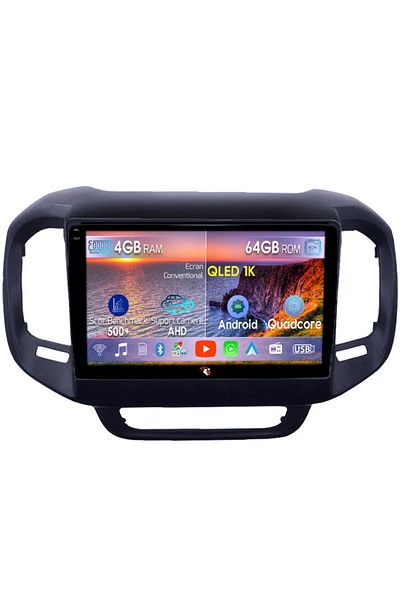 navi-it Navigatie dedicata Fiat Toro 2016-2019, 4GB RAM 64GB ROM, Octacore, Android 14, Display QLED 1K 9",