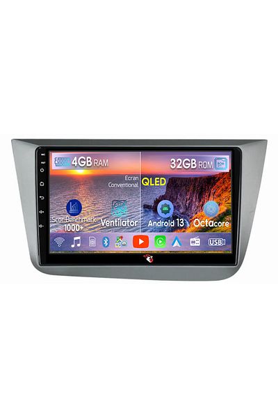 navi-it Navigatie dedicata Seat Leon 2005-2012, 4GB RAM 32GB ROM, Android 13, Display 9 " , Internet ,Aplica