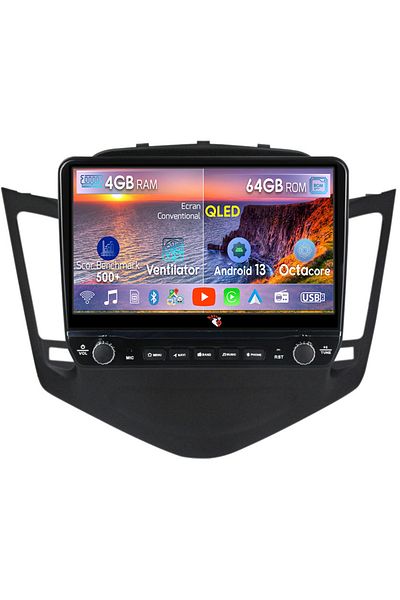 navi-it Dedicated navigation Cruze 2009-2014 with rotary buttons model 2024, 4 GB RAM 64 ROM, Quadcore, Android