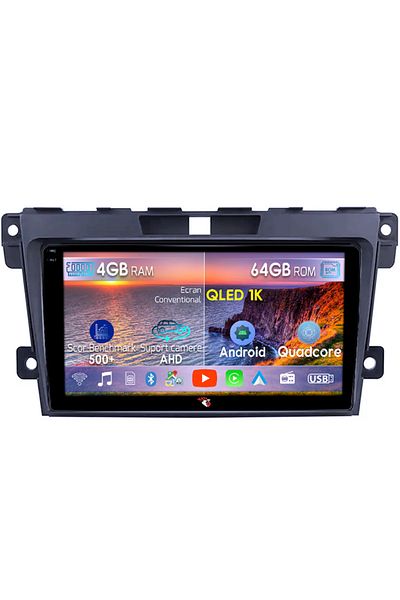 navi-it Dedicated navigation for Mazda CX7 2008-2015, 4GB RAM 64GB ROM, Octacore, Android 14, Display QLED 1K 9",