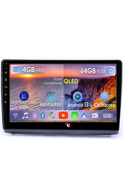navi-it Navigatie dedicata Movano, 4GB RAM 64GB ROM, Octacore, Android 13, Display QLED 9", DSP, Carplay&And