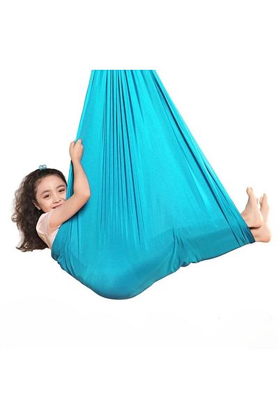 OBRALIX Elastic Hammock, Swing, Sensory Therapy, Complete Kit, Max 99 kg, Light Blue
