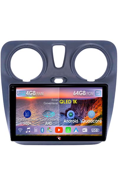 navi-it Navigatie dedicata Dacia Dokker 2012, 4GB RAM 64GB ROM, Octacore, Android 14, Display QLED 1K 9", Ca