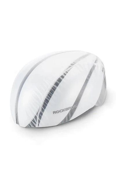 shumee Pokrowiec przeciwdeszczowy na kask rowerowy biały