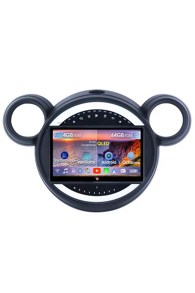 navi-it Navigatie dedicata Mini Cooper Countryman 2007-2014, 4GB RAM 64GB ROM, Octacore, Android 14, Display