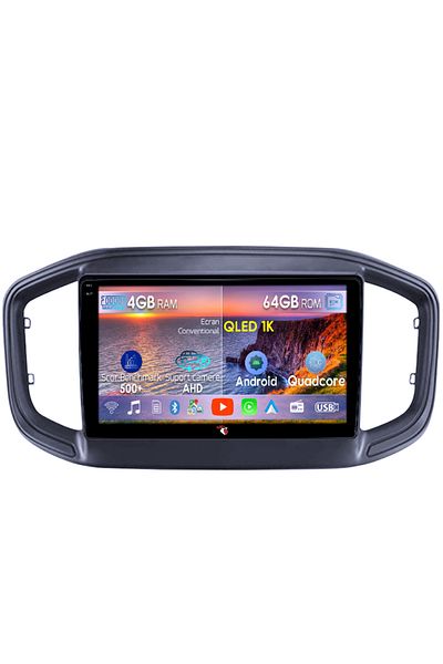 navi-it Navigatie dedicata Fiat Strada 2020-2021, 4GB RAM 64GB ROM, Octacore, Android 14, Display QLED 1K 9"