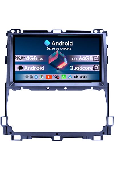 navi-it Navigatie dedicata Toyota Prado 2002-2009, 4GB RAM 64GB ROM, Quad Core, Display 9" QLED 1K, Carplay,