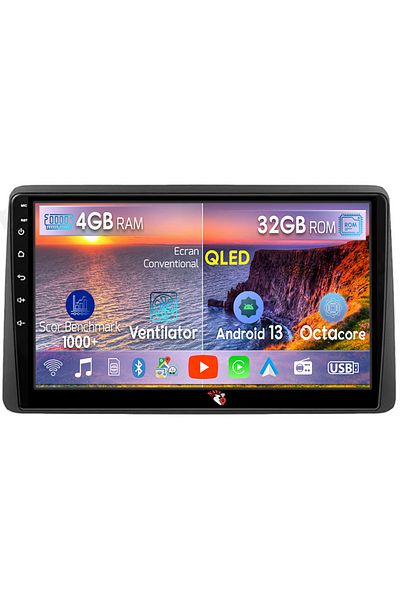 navi-it Dedicated navigation for Renault Arkana 2019, Dacia Duster 2017-2022, 4 GB RAM 32 ROM, Android 13, Display
