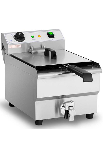 Royal Catering Frytownica elektryczna nastawna z kranem spustowym 230 V 3200 W 13 l