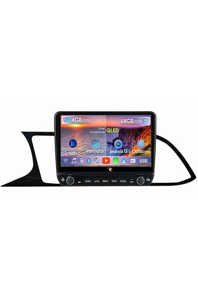 navi-it Navigatie dedicata Leon 2012-2018 cu butoane rotative model 2024, 4 GB RAM 64 ROM, Quadcore, Android