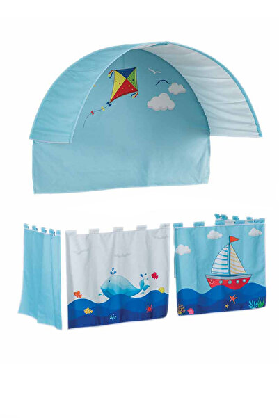 benim odam My House Yay Çadır ve Perde (Mavi)