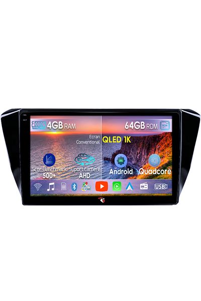 navi-it Dedicated navigation Skoda Superb 3 2015-2019, 4GB RAM 64GB ROM, Octacore, Android 14, QLED 1K display