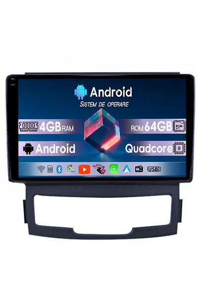 navi-it Navigatie dedicata Ssangyong Korando 2010-2013, 4GB RAM 64GB ROM, Quad Core, Display 9" QLED 1K, Car