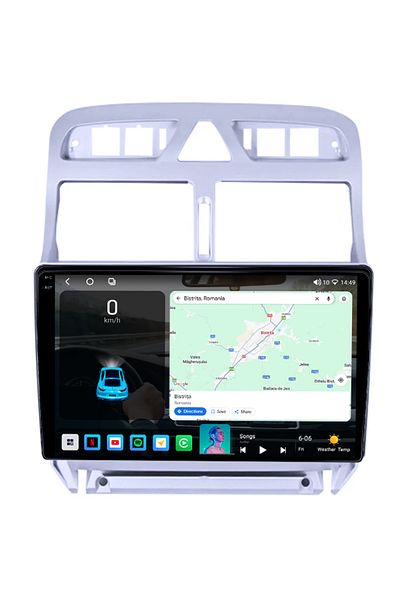 navi-it Navigatie dedicata Peugeot 307 2000-2013, 4GB RAM 64GB ROM, Octacore, Android 14, Display QLED 1K 9"